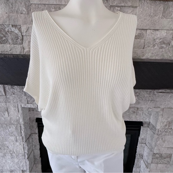 Lafayette 148 New York Ribbed Knit Dolman Sleeve Sweater Top Small - Picture 5 of 8